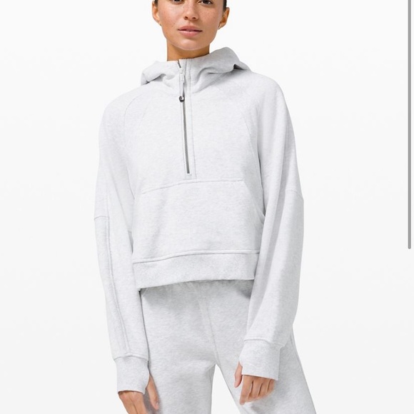 lululemon athletica | Tops | Nwtlululemon Grey Half Zip Pullover Scuba |  Poshmark